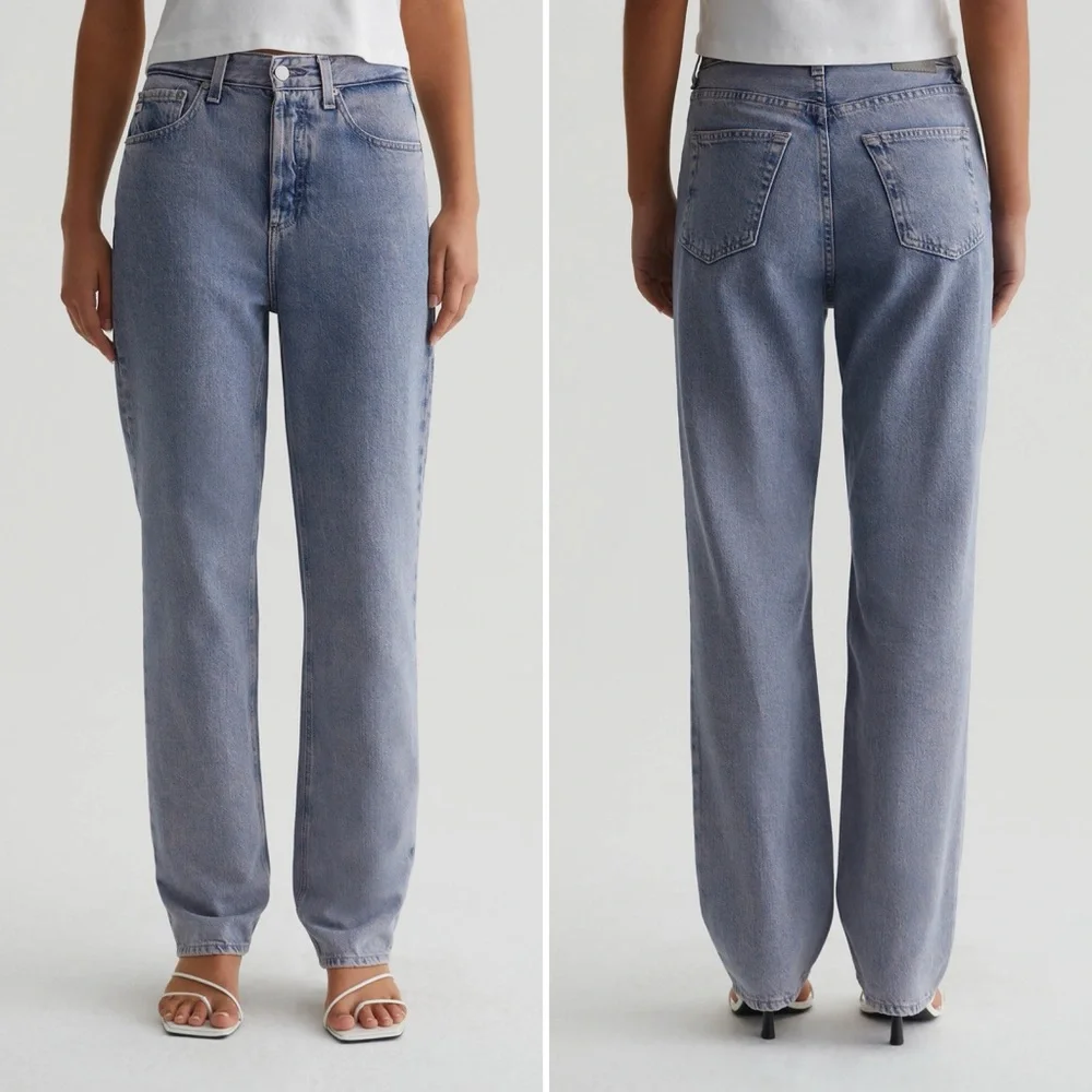 NEW AG Clove Relaxed Vintage Straight Jeans Moonwash Illusion Size 27 - Picture 3 of 12